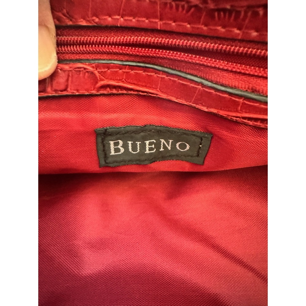 Maroon Red Bueno Vegan Faux Leather Croc Tote Bag for Women - Good‎ Condition - Picture 3 of 9